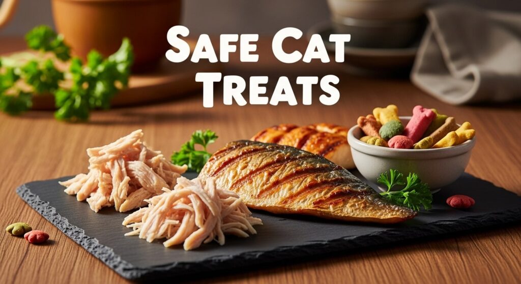 Healthy cat treats display