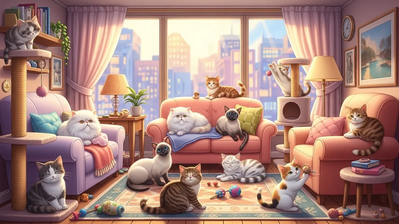 Top cat breeds ideal for apartment living.