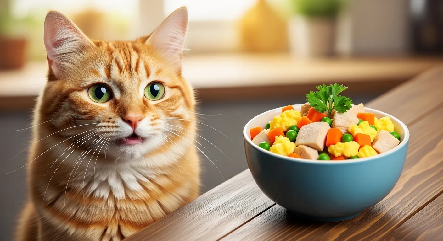 Thumbnail of cat with DIY food bowl.