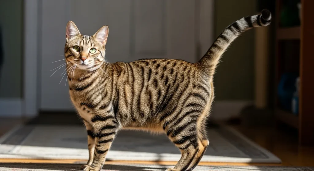 Cat in lordosis position during estrous cycle.