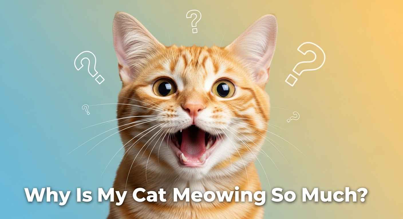 Orange tabby cat meowing excessively thumbnail