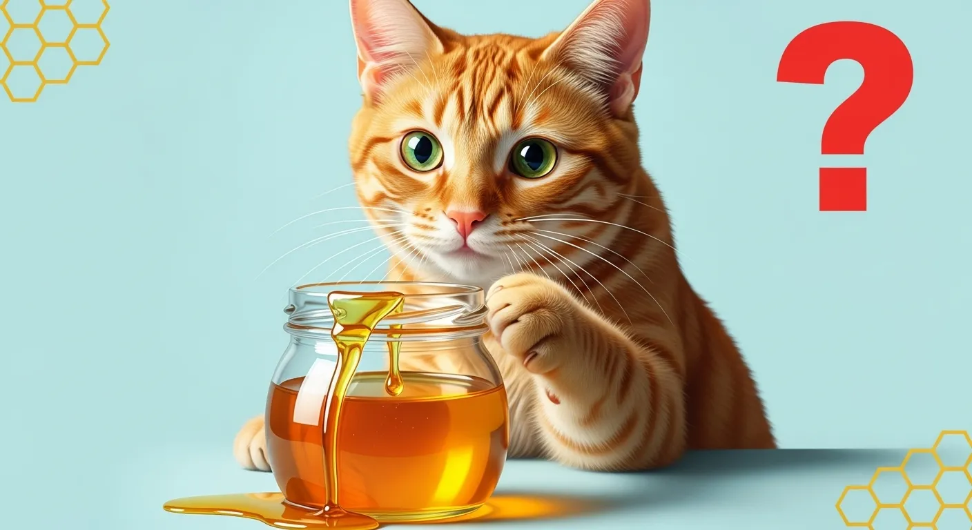 Cat wondering about honey safety
