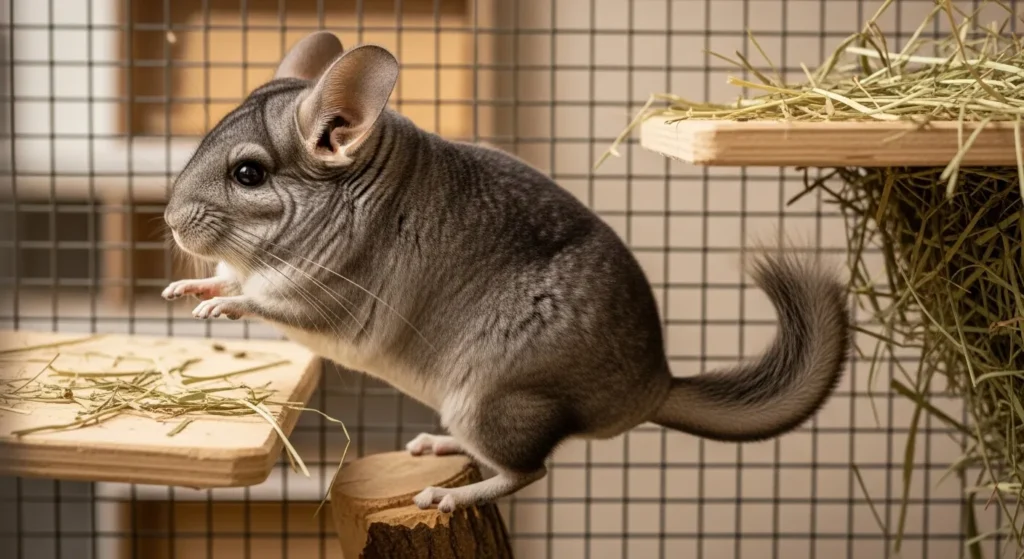 Chinchilla in motion