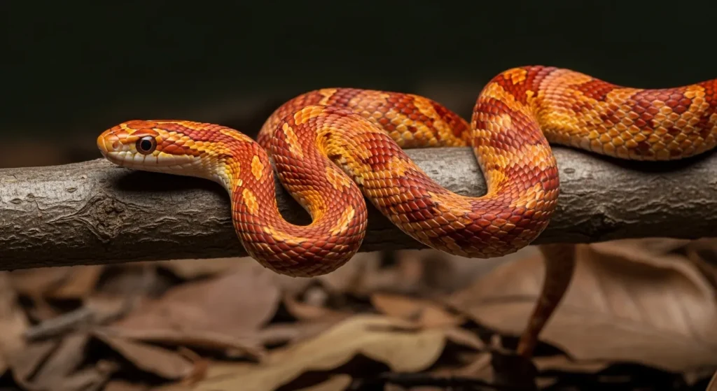 Patterned corn snake