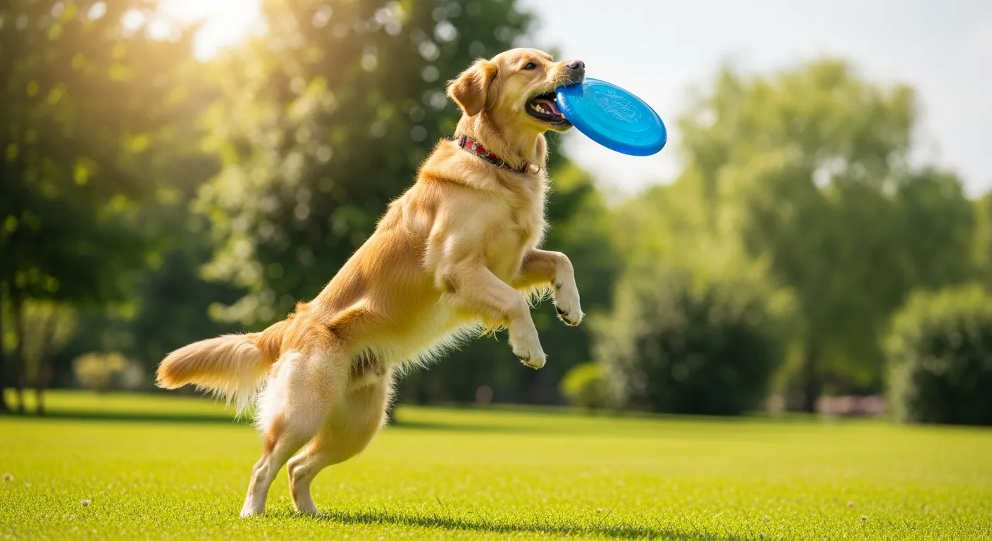 Dog running with ball, daily exercise guide thumbnail.