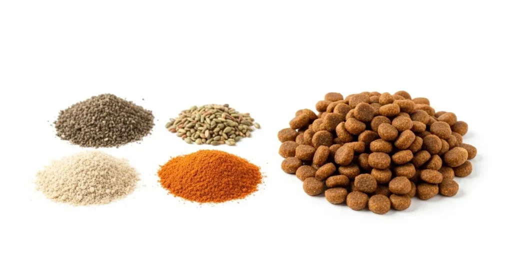 Dog food ingredients including peas, lentils, and potatoes associated with DCM research