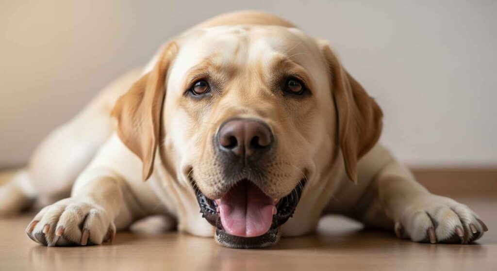 Dog panting due to discomfort