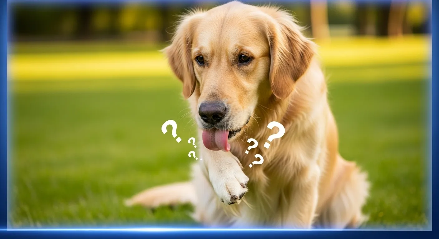 Dog licking paws thumbnail for blog post