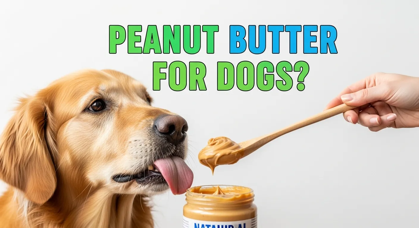 Dog licking peanut butter for blog thumbnail