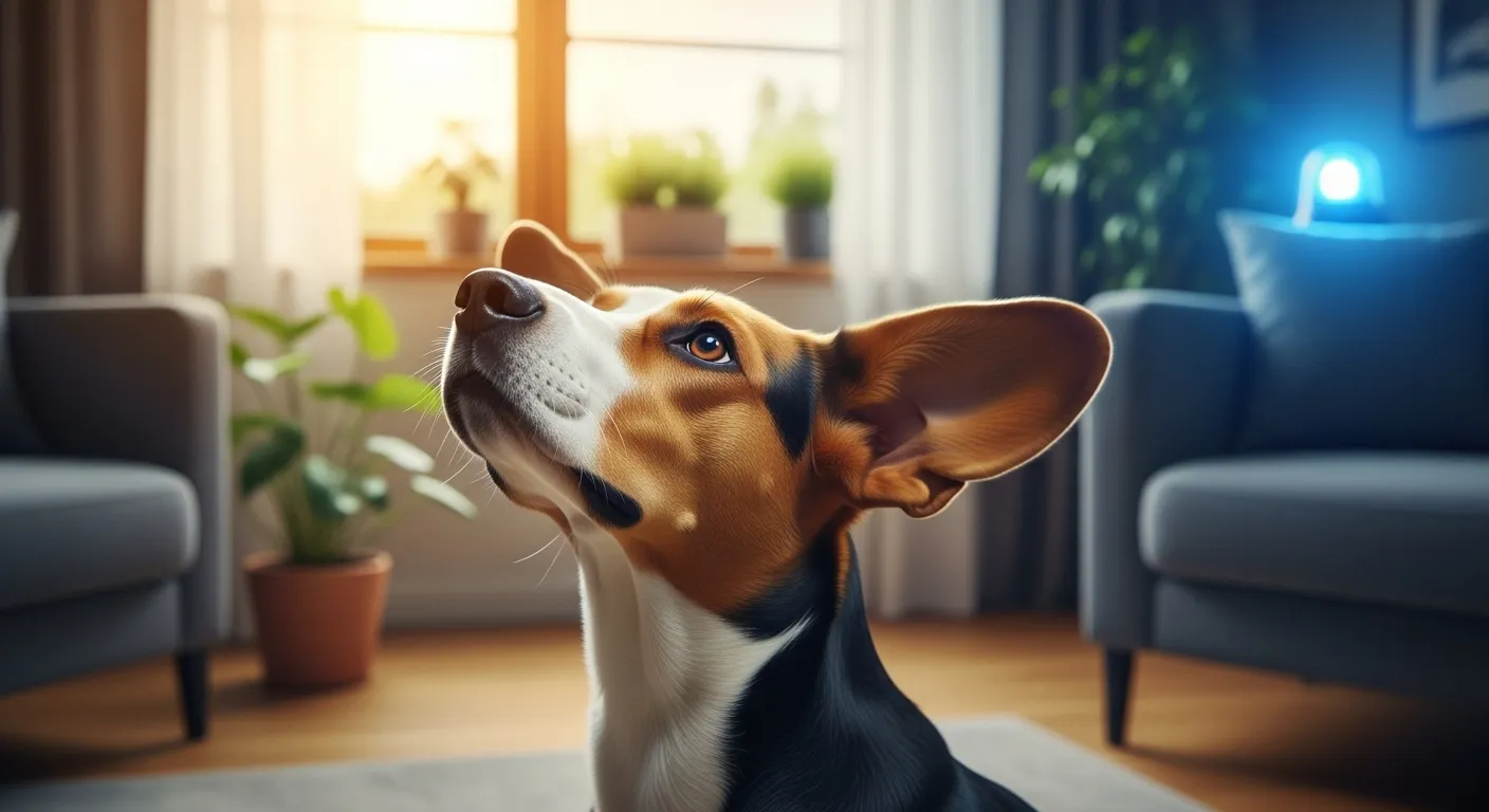 Dog responding to siren noise