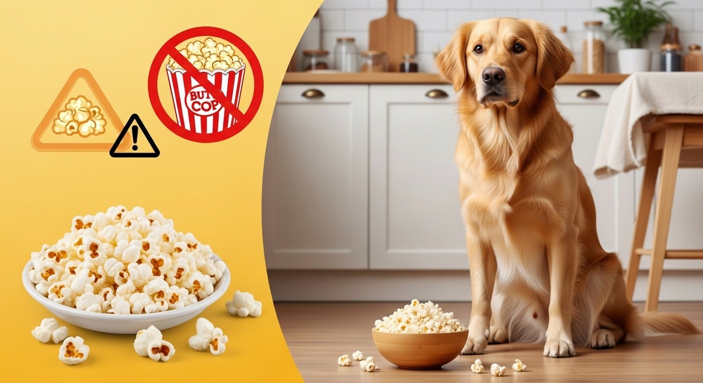 Thumbnail of dog with safe popcorn treat.