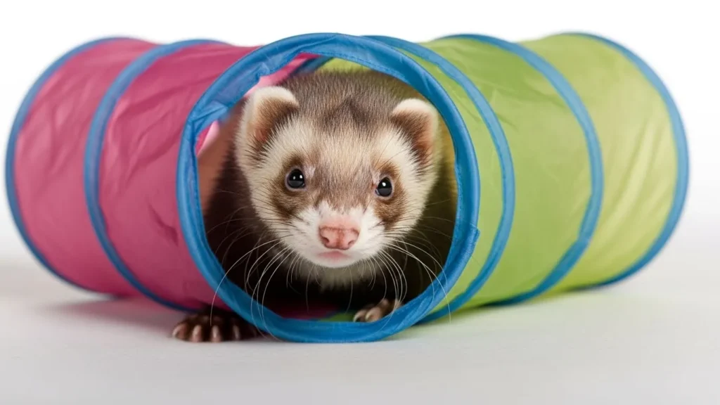 Curious ferret for small home companions.