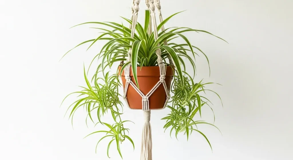 Safe way to display spider plant.