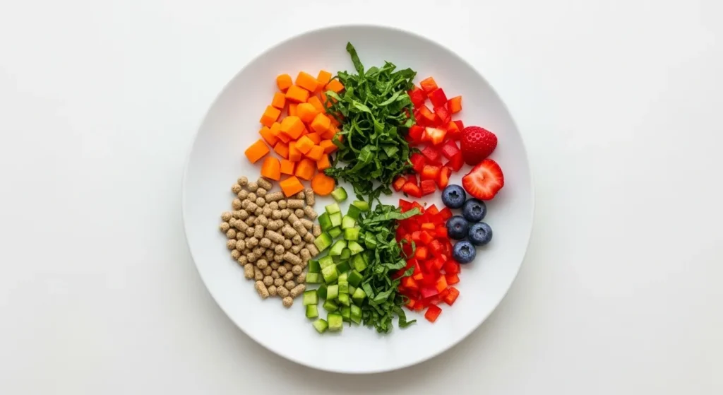 Parakeet food examples.