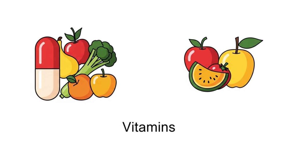 Infographic of pomegranate nutrients like antioxidants and vitamins safe for dogs.