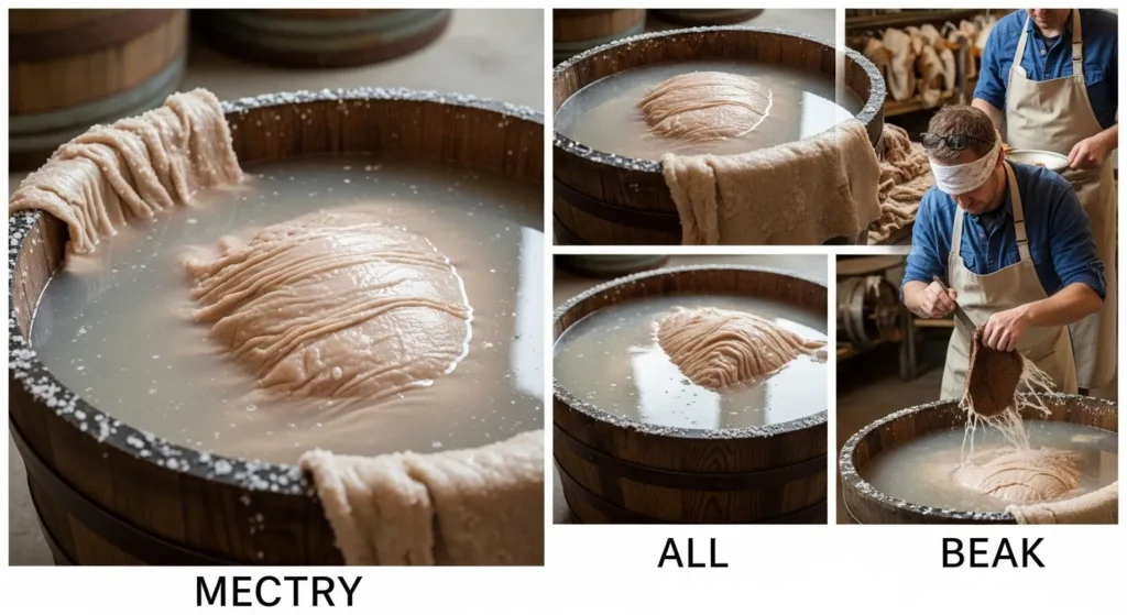 Rawhide manufacturing process for dog chews.