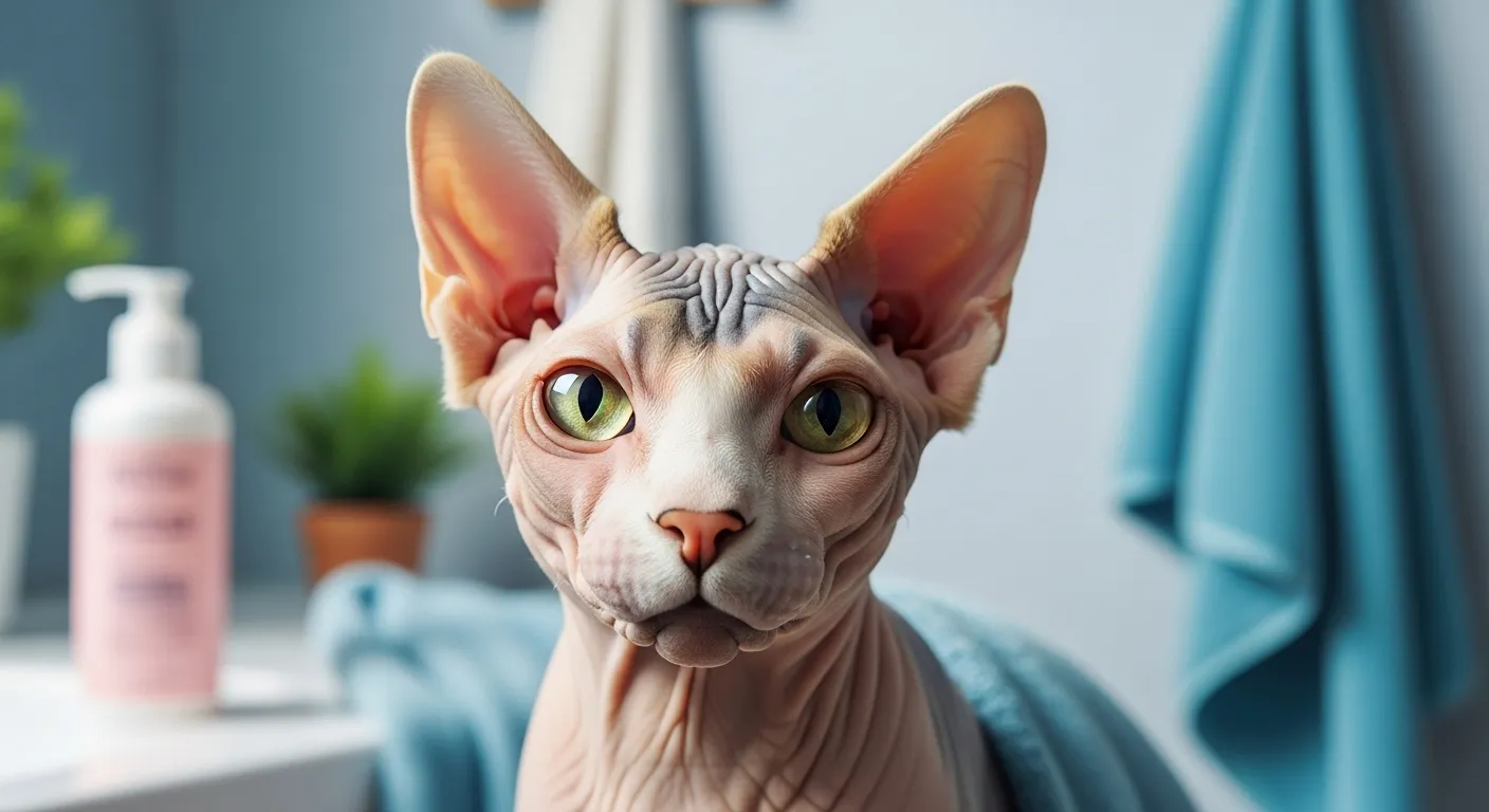 Eye-catching Sphynx cat grooming thumbnail
