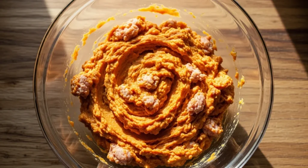 Homemade turkey and pumpkin high-protein cat food recipe for sensitive digestion