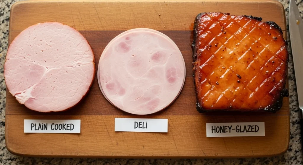 Various ham slices
