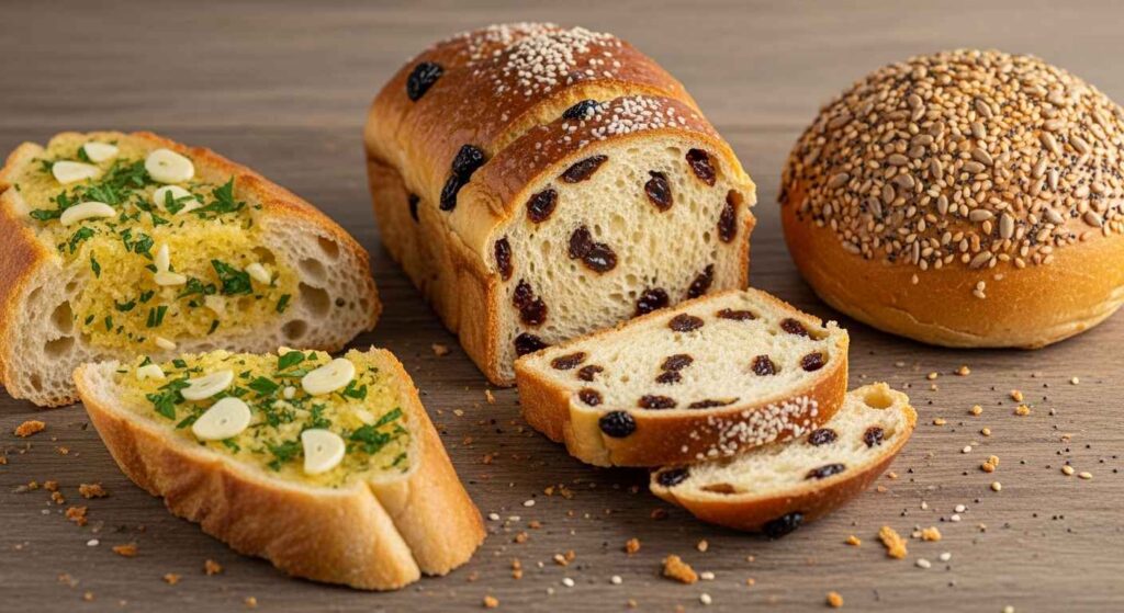 Examples of bread unsafe for dogs.