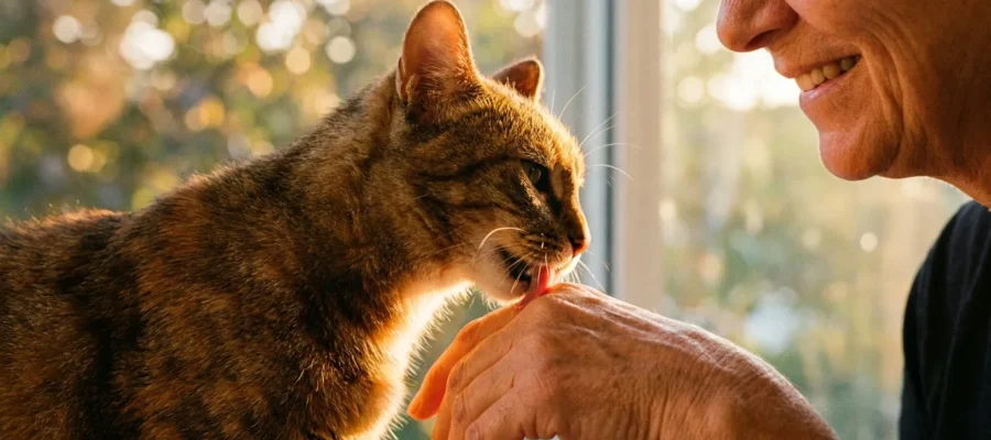 Why Does My Cat Lick Me? 7 Vet-Backed Reasons Explained