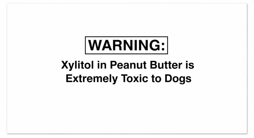 Xylitol danger notice for pets.
