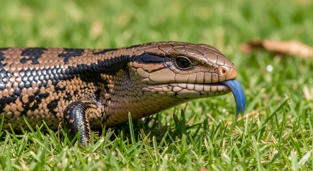 iendly blue-tongued skink
