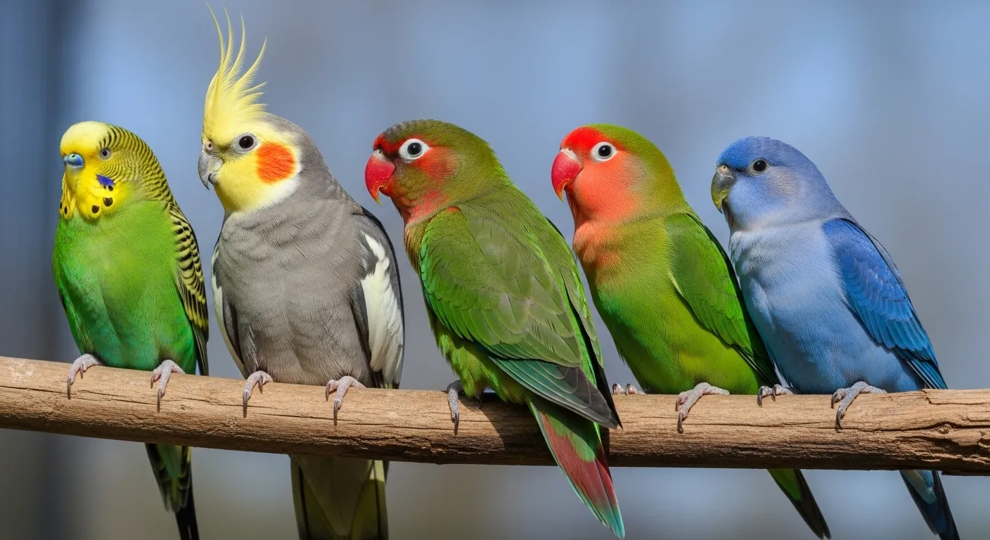 5 vibrant parrot breeds thumbnail.