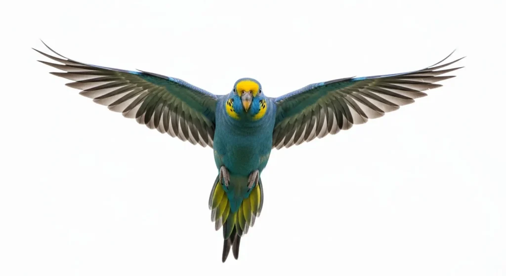 Vibrant parrotlet bird