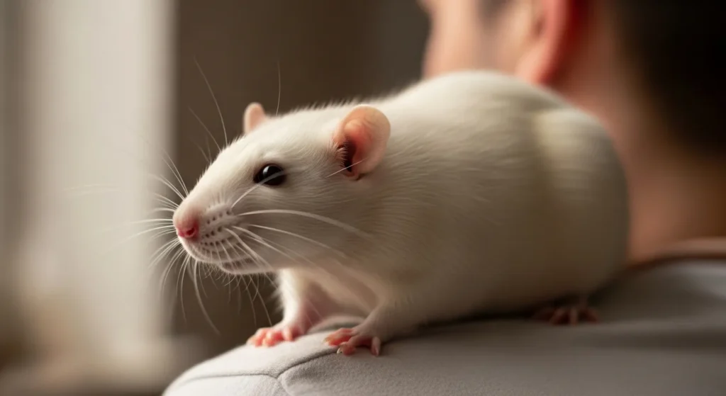 Fancy rat for new owners.